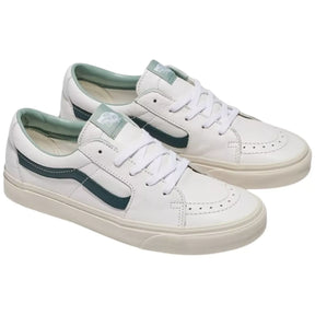 Vans SK8 Low Premium Leather Mens Shoes - Green Gables (Lace Up Sneakers)