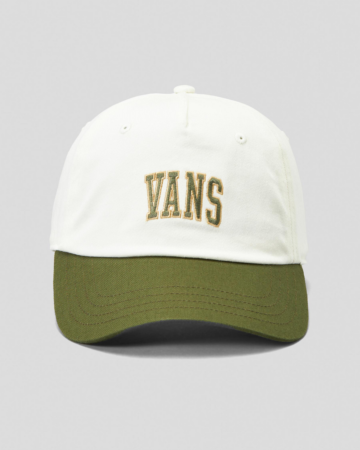 Vans The Campus Baseball Cap in Marshmellow/Dark Green