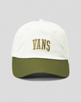 Vans The Campus Baseball Cap in Marshmellow/Dark Green