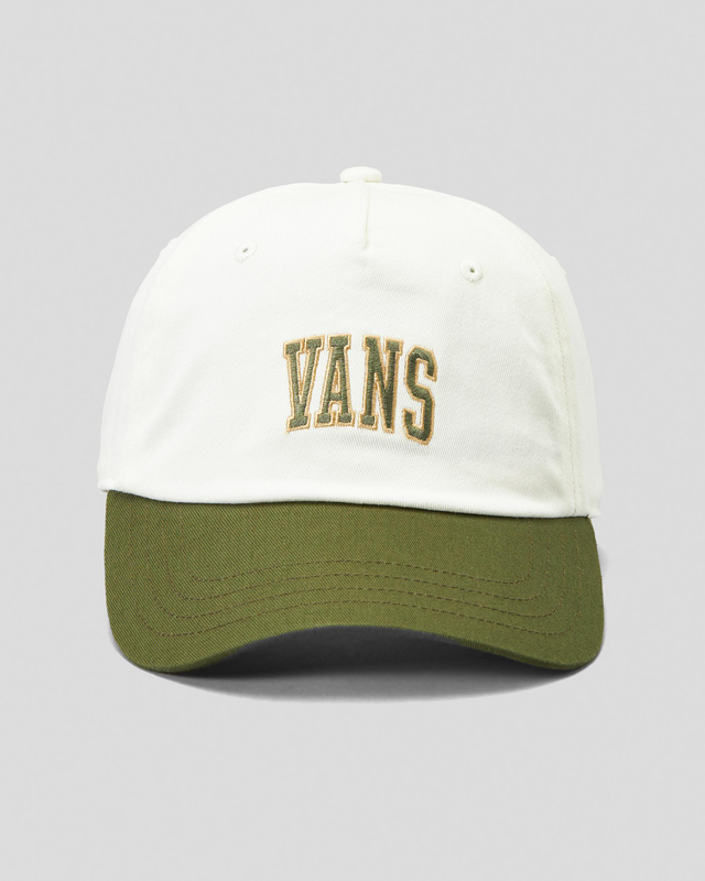 Vans The Campus Baseball Cap in Marshmellow/Dark Green