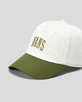 Vans The Campus Baseball Cap in Marshmellow/Dark Green