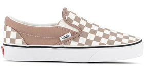 Vans Classic Slip On Canvas Sneaker Shoes Chess Check - Etherea/True White