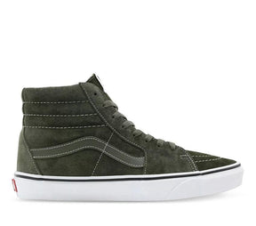 Vans Mens SK8-HI Pig Suede Sneakers (Casual Shoes) - Green/White
