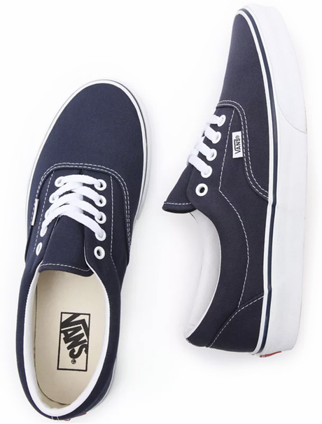 Vans Mens Era Canvas Shoes - Navy (Casual Skateboard Sneakers)