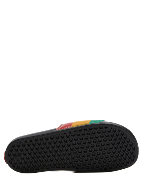 Vans La Costa Slide On Slides Flip Flops Bob Marley Reggae - Rasta Black