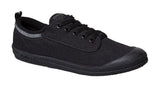 Volley International Mens Sneakers Casual Lace Up Shoes Canvas - Black/Dark Grey - 2 UK (3US)