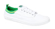 Volley International Mens Sneakers Casual Lace Up Shoes Canvas - White/Green/Gold - 2 UK (3US)