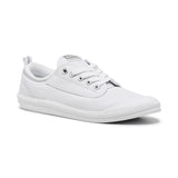 Volley International Mens Sneakers Casual Lace Up Shoes Canvas - White/Light Grey - 2 UK (3US)