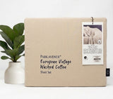 Park Avenue European Vintage Washed Cotton Bed Sheet Set - Stone