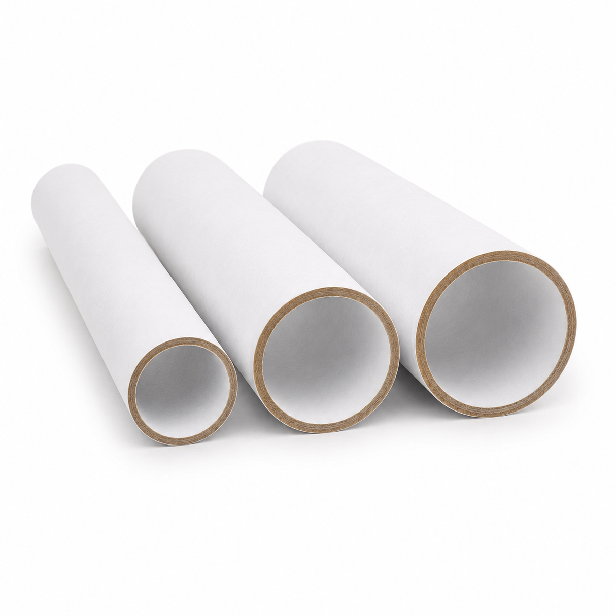 3x 20cm White Strong Cardboard Paper Tubes - Arts, Crafts & DIY (30/40/50mm Diameters)