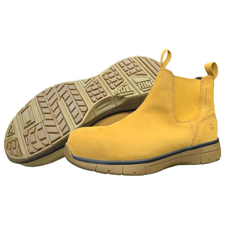 Wolverine Rigger Romeo Elastic Chelsea Steel Cap Boots - Wheat (Waterproof Shoes)