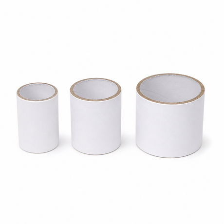 3x 5cm White Strong Cardboard Paper Tubes - Arts, Crafts & DIY (30/40/50mm Diameters)