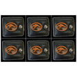 6x Australia Souvenir Kangaroo Wallet Bulk Pack - Black (Premium Faux Leather)