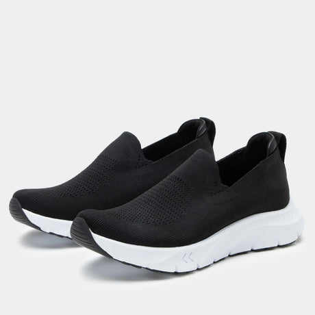 Alegria Womens Sport Shoes Waze Slip On - Black Top