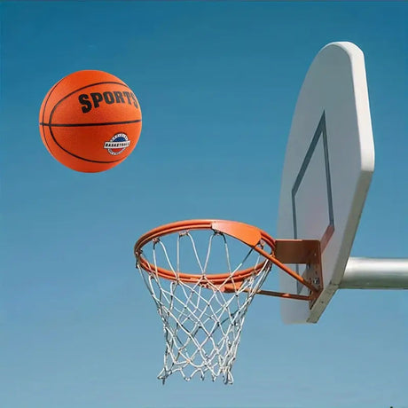 6x Classic Rubber Training Basketball Bulk Pack - Black/Orange (Size 7)