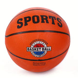 Classic Rubber Training Basketball - Black/Orange (Size 7)