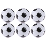 6x Classic Training Football/Soccer Ball Bulk Pack - Black/White (Size 5)