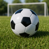 Classic Training Football/Soccer Ball - Black/White (Size 5)