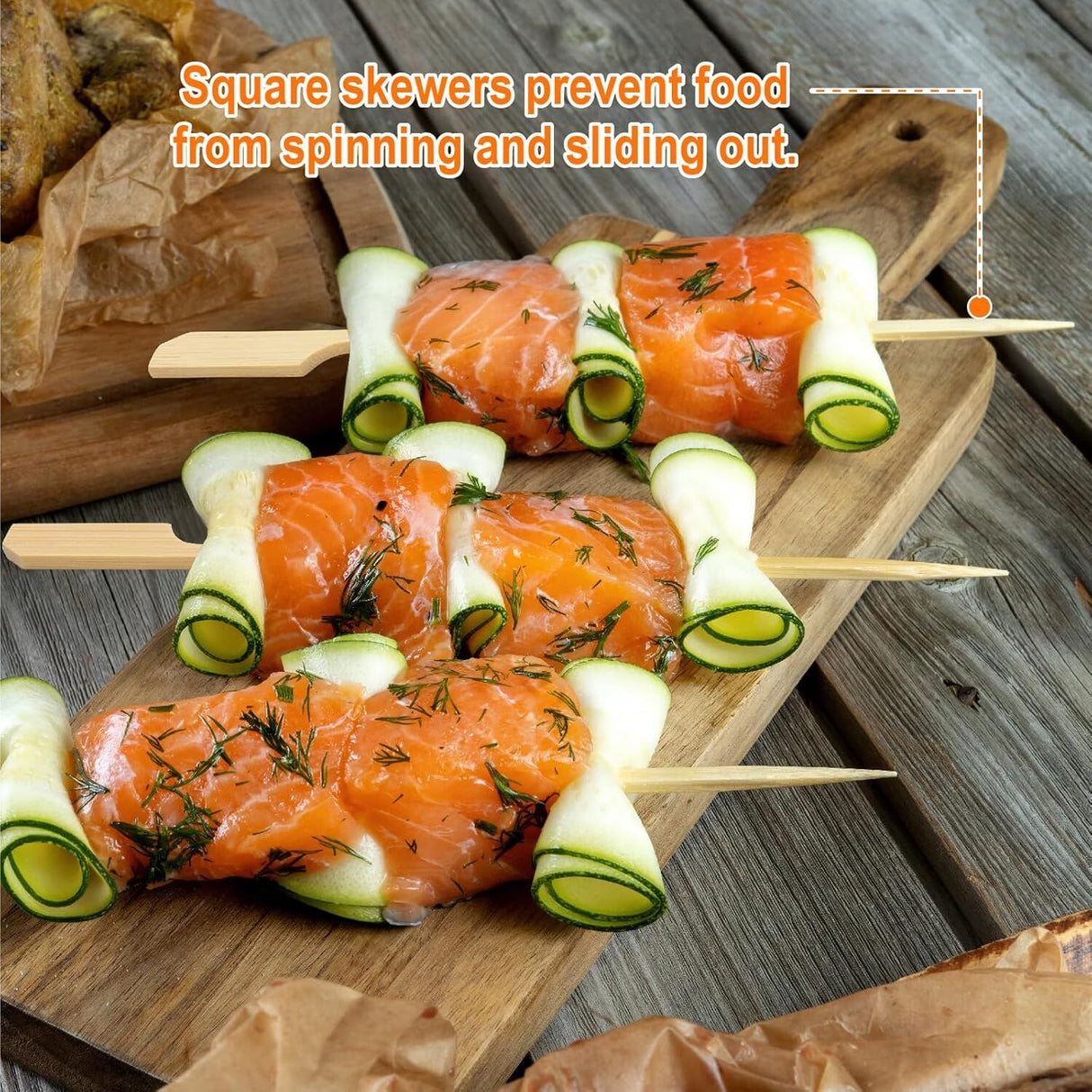 3600pcs 12cm Disposable Short Bamboo Skewers - Eco Friendly (Bulk)
