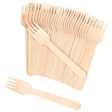 2400pcs 16cm Disposable Wooden Forks - Eco Friendly Cutlery - Extra Strong (Bulk)