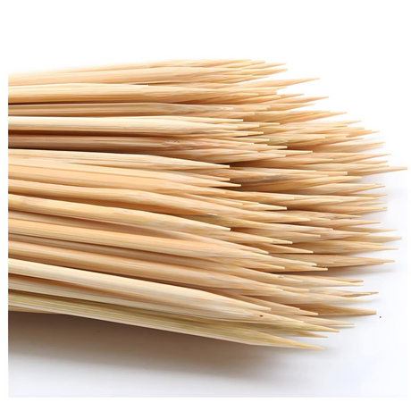 5400x 20cm Round Wooden Bamboo Skewers - Disposable BBQ/Kebab/Satay Meat Sticks (Bulk)