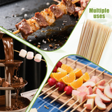 5400x 20cm Round Wooden Bamboo Skewers - Disposable BBQ/Kebab/Satay Meat Sticks (Bulk Pack)