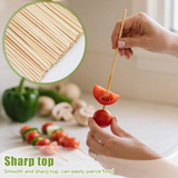 4320x 25cm Disposable Round Wooden Bamboo Skewers - BBQ/Kebab/Satay Sticks (Bulk)