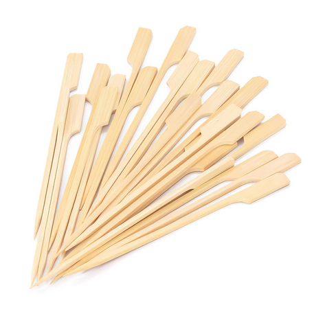 1800x 25cm Bamboo Wooden Flat Paddle Skewers -  Disposable BBQ/Fruit/Kebab/Cocktail Sticks (Bulk)