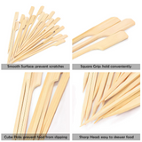 1800x 25cm Bamboo Wooden Flat Paddle Skewers -  Disposable BBQ/Fruit/Kebab/Cocktail Sticks (Bulk)