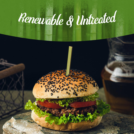 900x 35cm Flat Wooden Bamboo Skewers - Disposable BBQ/Kebab/Satay Meat Sticks (Bulk)