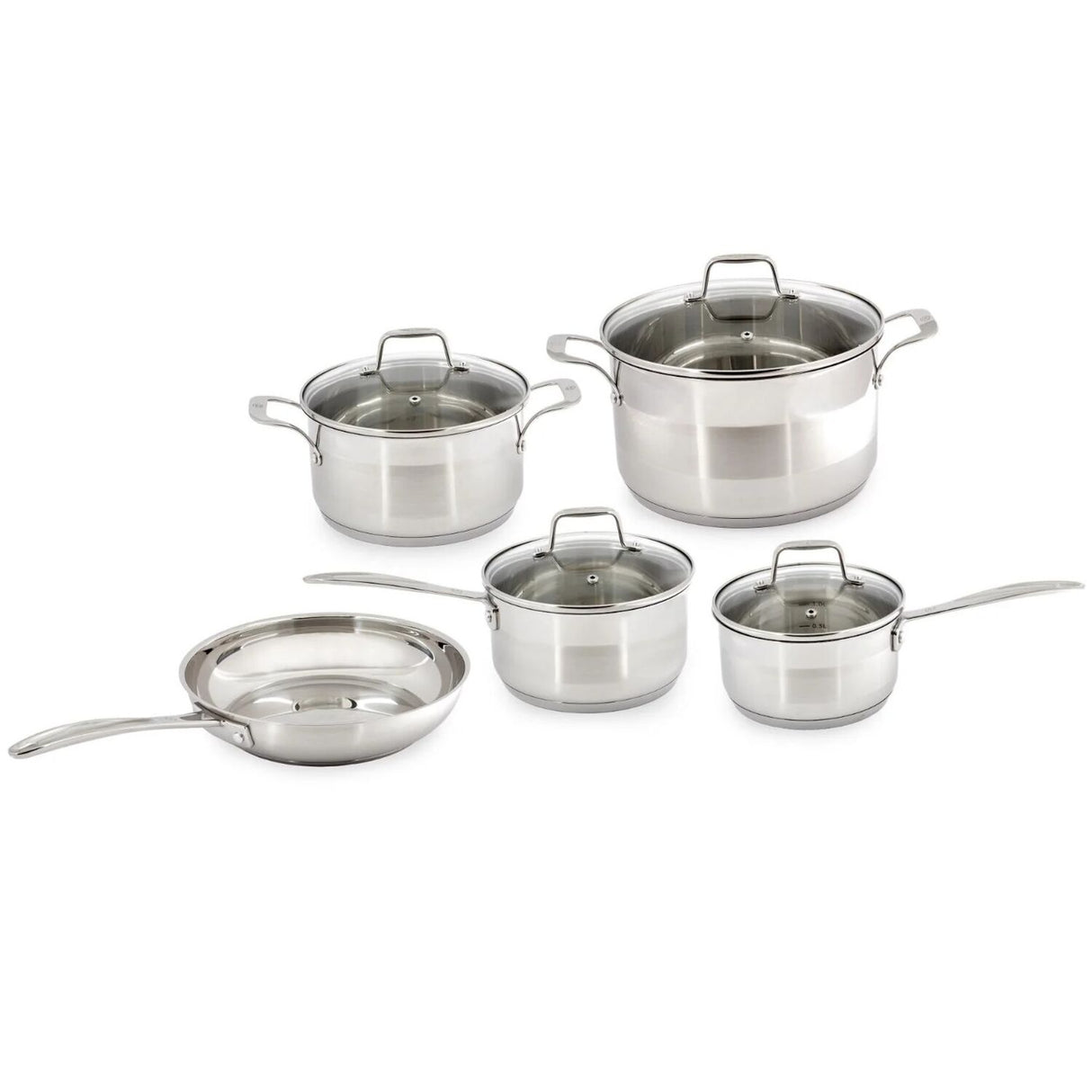 Westinghouse 5 Piece Stainless Steel Pot & Pan Set (WH5P02SS)
