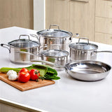 Westinghouse 5 Piece Stainless Steel Pot & Pan Set (WH5P02SS)