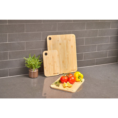 Westinghouse 3 Piece Bamboo Chopping Board Set Reversible Water Resistant