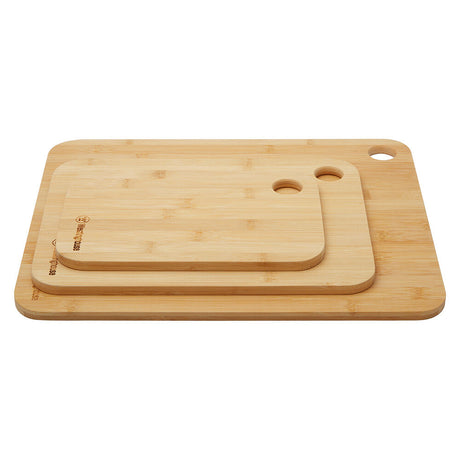 Westinghouse 3 Piece Bamboo Chopping Board Set Reversible Water Resistant