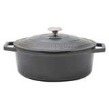 Westinghouse 5L 30cm Oval Cast Iron Pot Ombre Grey
