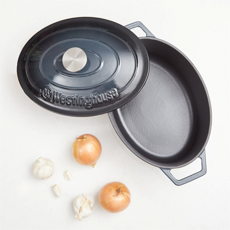 Westinghouse 5L 30cm Oval Cast Iron Pot Ombre Grey