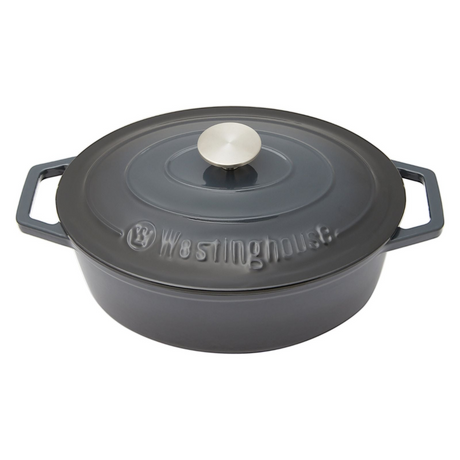 Westinghouse 5L 30cm Oval Cast Iron Pot Ombre Grey