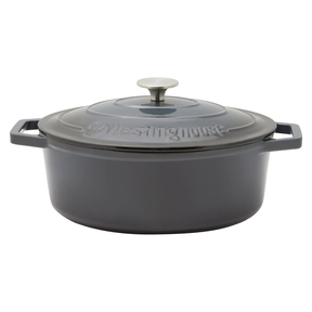 Westinghouse 5L/30cm Cast Iron Oval Casserole Pot - Ombre Grey (WHCIPO3002G)