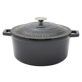 Westinghouse 5L 25cm Round Cast Iron Pot Casserole in Ombre Grey
