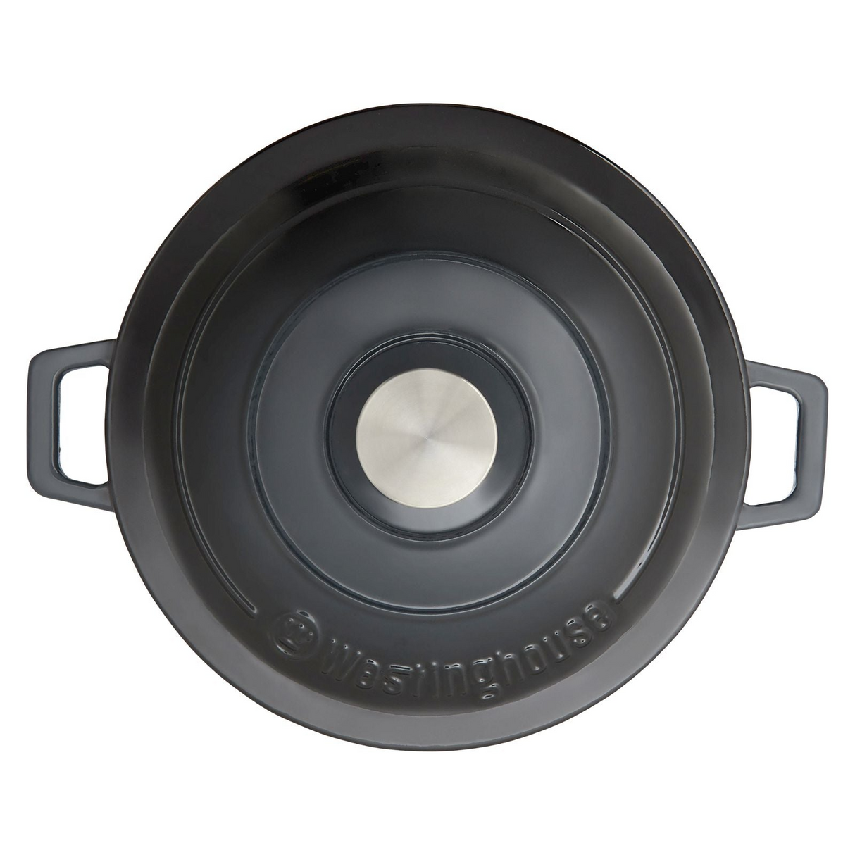 Westinghouse 5L 25cm Round Cast Iron Pot Casserole in Ombre Grey