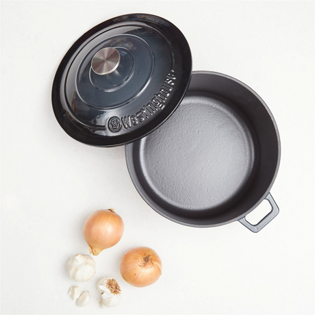 Westinghouse 5L 25cm Round Cast Iron Pot in Ombre Grey