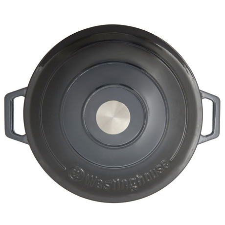 Westinghouse 4L 30cm Oval Cast Iron Pot in Shallow Grey