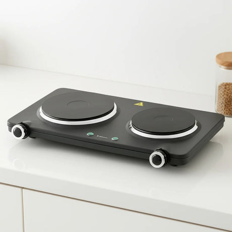 Westinghouse Dual Electric Hot Plate Easy Operation Cast Iron Plate (WHEHP02K)