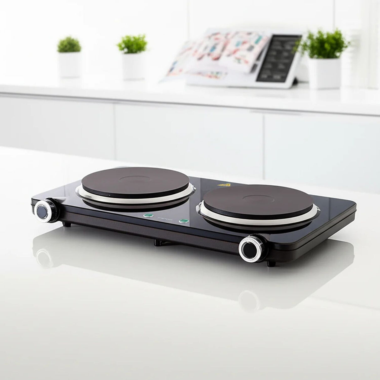 Westinghouse Dual Electric Cast Iron Hot Plate - WHEHP02K