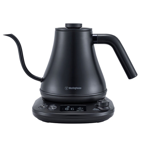 Westinghouse Gooseneck Kettle 1200W 0.8L in Black Stainless Steel