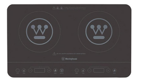 Westinghouse 2400W Twin Induction Touchscreen Cooktop / Hot plate - Black - WHIC02K
