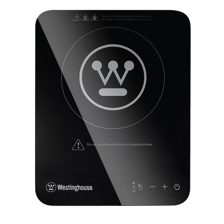 Westinghouse Tablet Style Induction Electric Cooktop 2000W Super Slim Single - Black (WHIC03K)