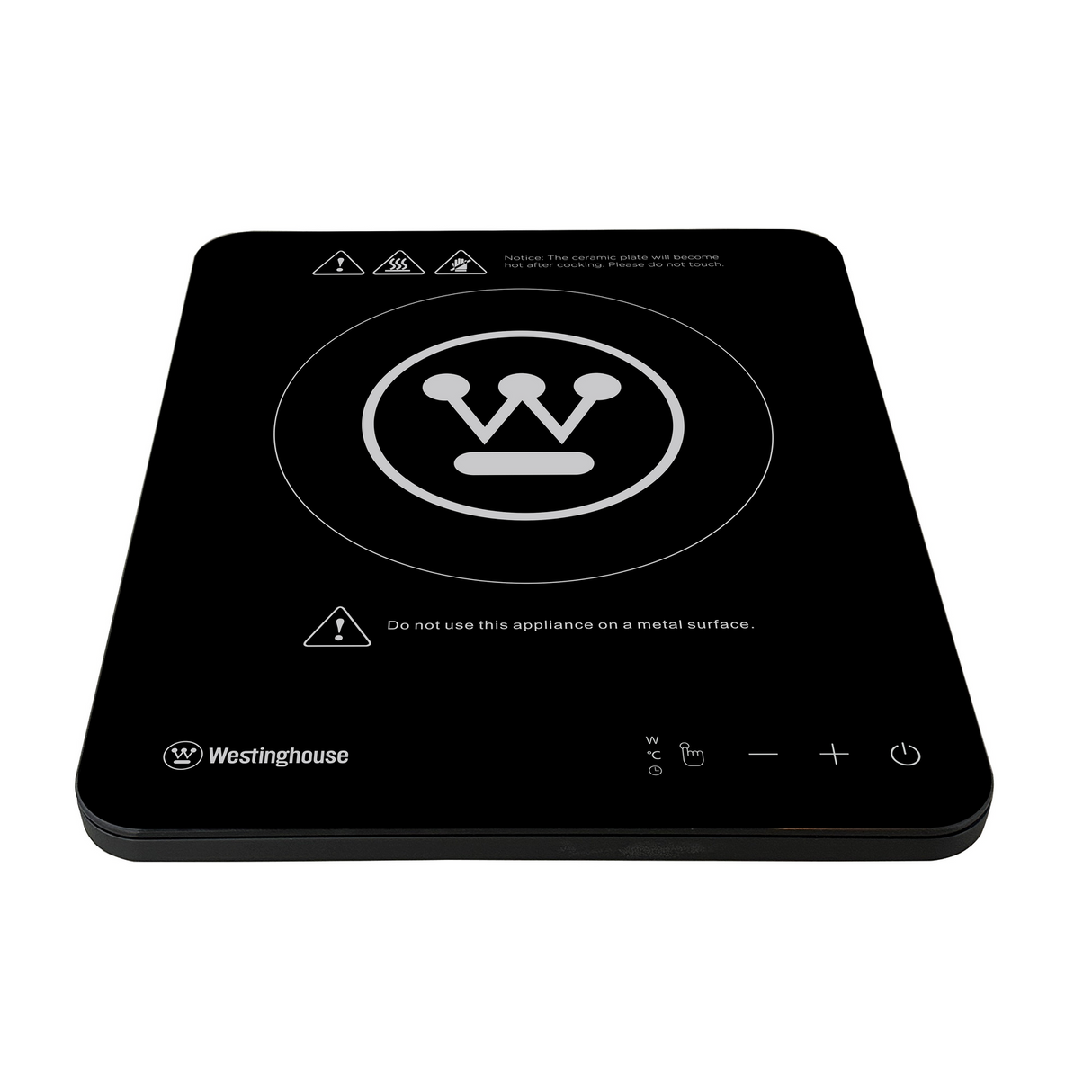 Westinghouse Tablet Style Induction Electric Cooktop 2000W Super Slim Single - Black (WHIC03K)