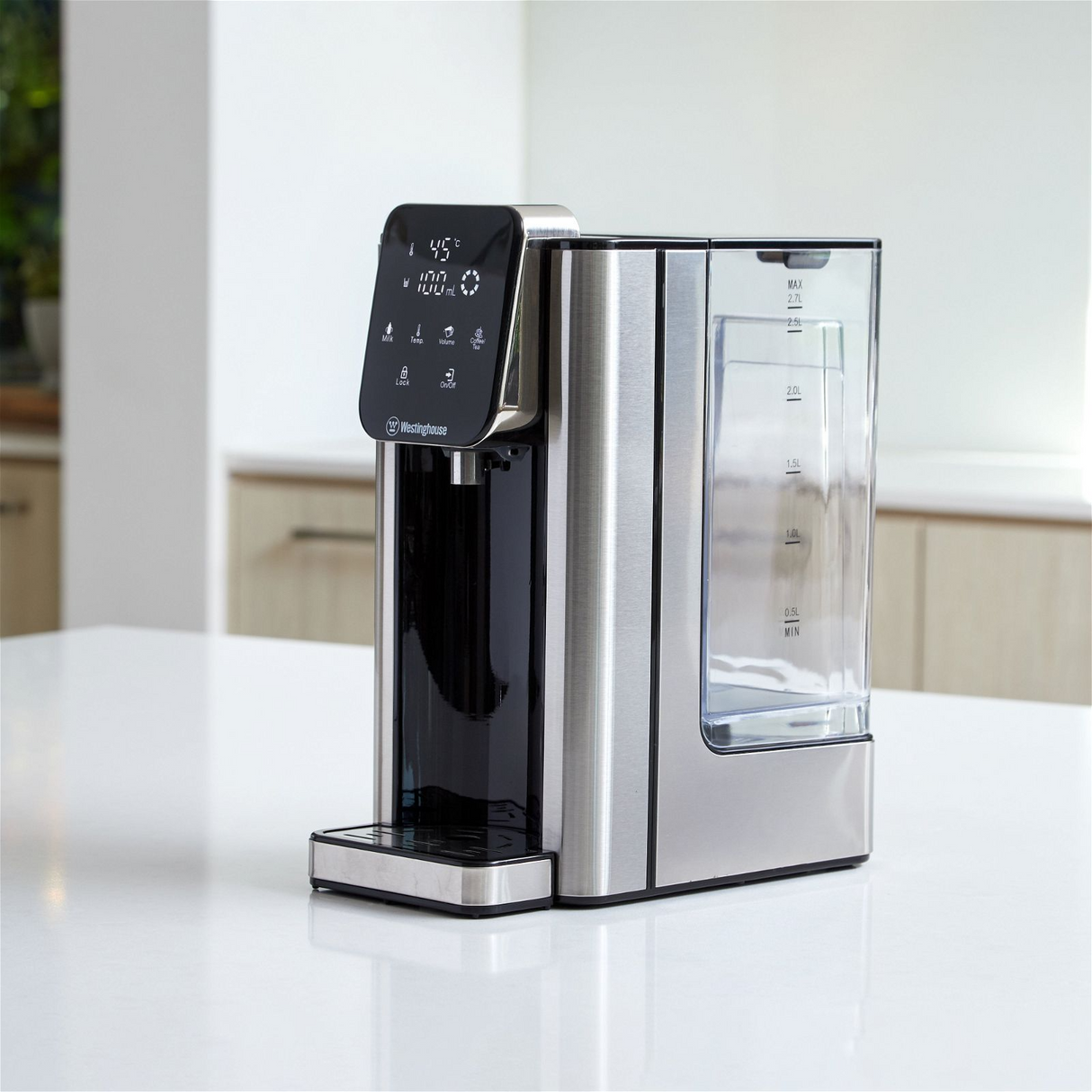 Westinghouse Instant Hot Water Dispenser 2.7L Removable Jug Stainless Steel