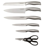 7-Piece Westinghouse Stainless Steel & Acacia Knife Block Set 